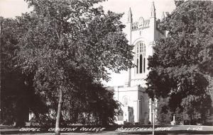 D46/ Northfield Minnesota Mn RPPC Postcard c1944 Chapel Carlton College 2