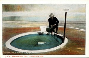 Vtg 1920s Handkerchief Pool Yellowstone National Park Wyoming WY Unused Postcard