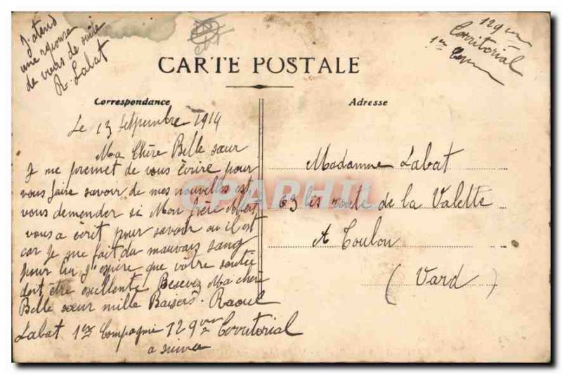 Old Postcard Draguignan Boulevard Liberte Hotel Bertin