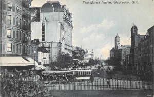 PENNSYLVANIA AVENUE WASHINGTON D.C. MEDICAL ADVERTISING POSTCARD (c. 1920s)
