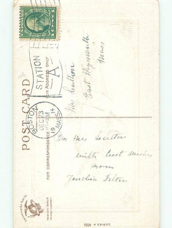 Divided-Back CHRISTMAS BIRDS SCENE Pretty Postcard W8526