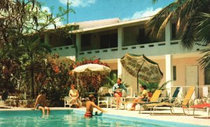Swimming Pool Resort Pilot House Club Nassau In The Bahamas Vintage Postcard