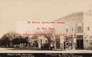 NE, Peru, Nebraska, RPPC, Main Street, West Side, Business Area, Gale Photo