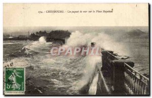 Old Postcard Cherbourg A sea package instead Napoleon