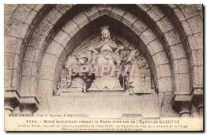 Postcard Old Sculptural Design Adorning the Gate of Entrance of the Church of...