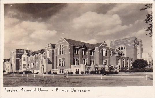 Purdue Memorial Union Purdue University Lafayette Indiana Real Photo 1944