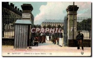 Old Postcard Saint Lo L & # 39Entree De Bellevue Army Barracks