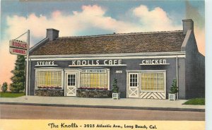 Linen Postcard; Knolls Cafe, 3925 Atlantic Ave Long Beach CA Bixby Knolls 1940s