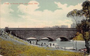 J76/ Cleveland Ohio Postcard c1910 Covered Bridge Gordon Park Boats 37
