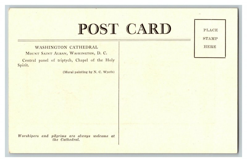 Postcard Washington Cathedral Mount Saint Alban Vintage Standard View Card
