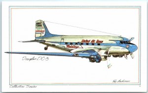 Postcard - The Douglas DC-3 Airliner - Douglas Aircraft Company