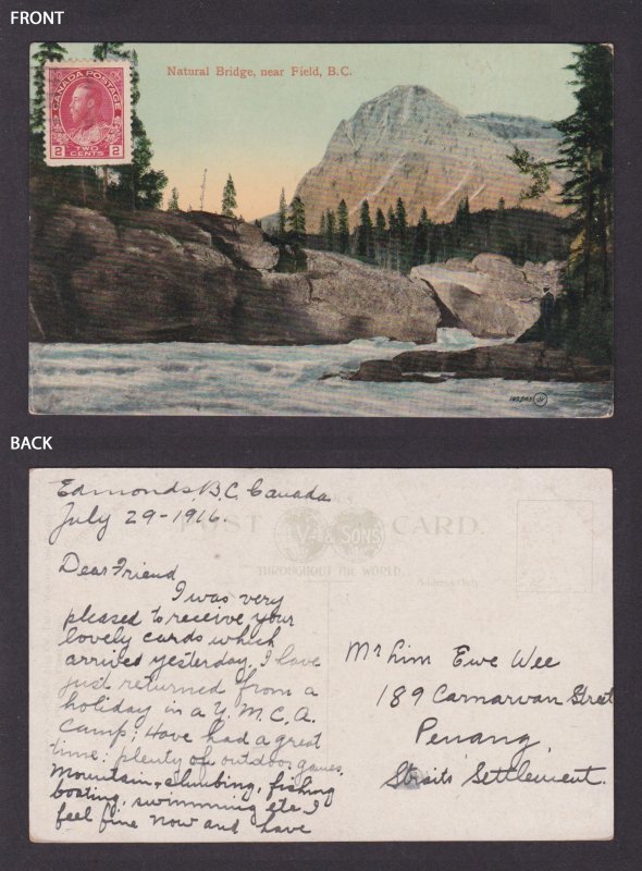 Postcard, CANADA, Field, Natural Bridge