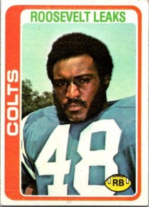 1978 Topps Football Card Roosevelt Leaks Baltimore Colts sk7197