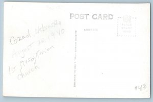 Cozad Nebraska NE Postcard RPPC Photo 1st Presbyterian Church Exterior View 1910