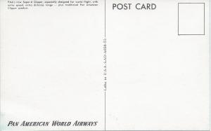 Pan American World Airways, PAA Super-6 Clipper, Postcard, Unused