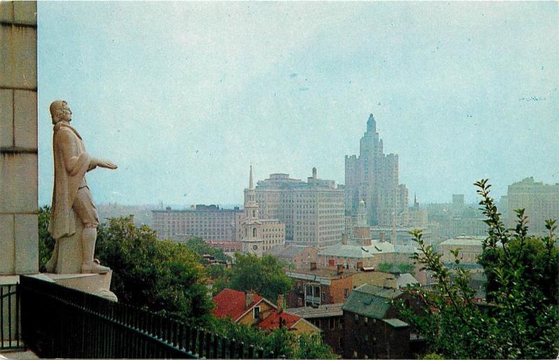 Roger Williams Statue Providence Rhode Island RI Postcard 