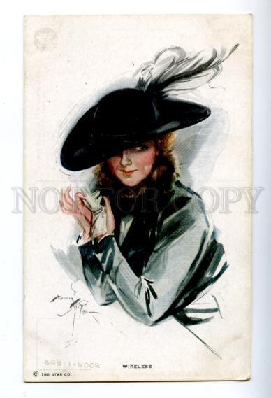 157983 Belle Lady Hat Wireless by Harrison FISHER vintage #832