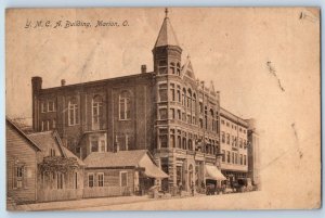 1909 Marion Ohio Vintage Postcard YMCA Street Road Exterior View Building Posted