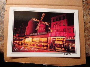 1980's/90's Paris by Night, The Moulin Rouge Continental Chrome Pos...