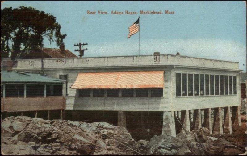 Marblehead MA Adams House Rear View c1910 Postcard