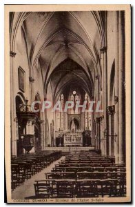 Old Postcard Corbeil S and O inside the church St Spire