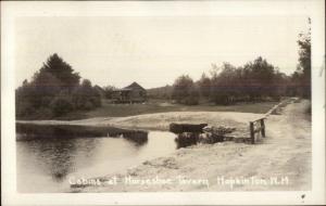 Hopkinton NH Cabins at Horseshoe Tavern c1920s Real Photo Postcard #1