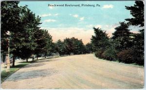 PITTSBURGH, PA Pennsylvania    BEECHWOOD BOULEVARD Scene  1909  LRS   Postcard