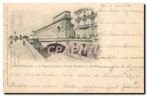 Old Postcard Montpellier Courthouse and the Arc de Triomphe