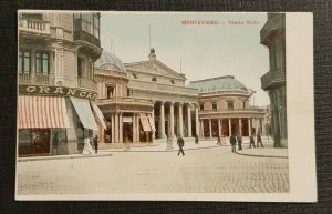 Mint Vintage Illustrated Postcard Solis Theatre Montevideo Uruguay