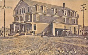 Waterboro ME F. S. Carll Store and Garage RPPC Postcard