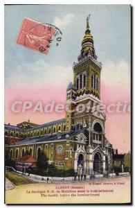 Old Postcard Albert The Basilica of Our Lady Before the bombing Brebieres