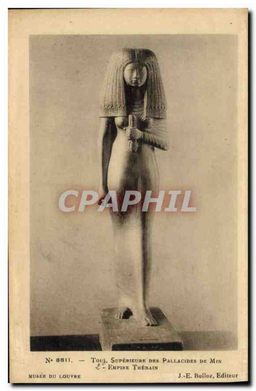 Postcard Ancient Egypt Egypt OF HIGHER PALLACIDES OF MIN. Theban Empire. LOUV...