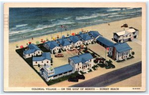 ST. PETERSBURG, FL Florida  ~ Roadside COLONIAL VILLAGE 1942 Linen Postcard