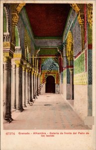 Granada Alhambra Gallery in Front of the Patio of the Lions Postcard PC267