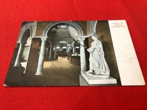 1908 postcard POMONA CA Interior of Library, pub Newman, to Mrs Henry Herman