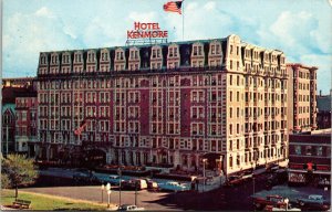 Hotel Kenmore Square Boston Massachusetts MA Old Cars Postcard UNP WOB Note VTG  