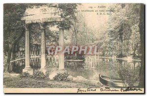 Old Postcard Paris Colonnade in the Park Monceau