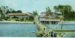 Postcard Antique View of Crescent Park, Narragansett Bay, East Providence, RI.