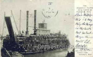 Steam Boat Loaded With Cotton Vicksburg Ship 1906 postal used 1906