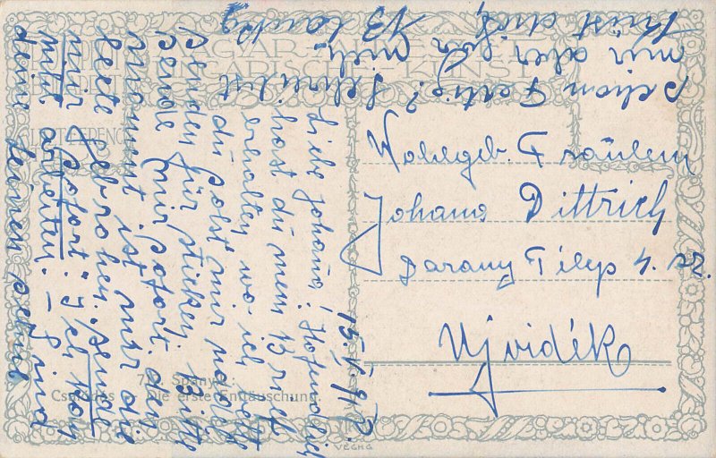 Fine art postcard - The first disappointment 1918