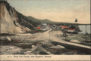 Kingston Jamaica Rock Fort Quarry c1910 Vintage Postcard