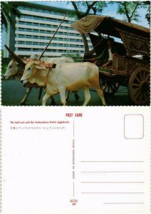 CPM AK Jogjakarta The bull cart and the Ambarukmo Hotel INDONESIA (730276)