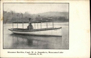 Enfield New Hampshire NH Steamer Ship 1900s-10s Postcard