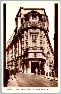 London England 1950s RPPC Photo Postcard Regent Palace Hotel Piccadilly Circus