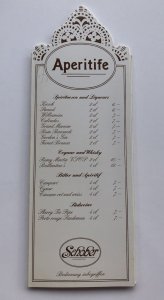 Vintage Cafe SCHOBER Zurich Switzerland Small Menu