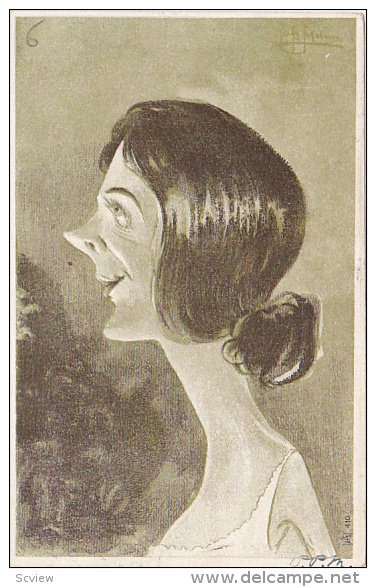 Stage Actors Head Caricature portrait , PU-1905 ; New York City ; #2