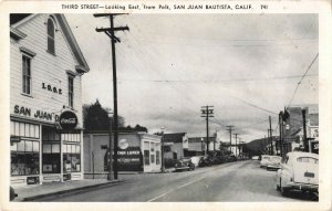 Coke-Cola Sign Cars C.1930's 3rd St. San Juan Bautista, California RPPC 2T5-215