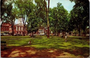 VINTAGE POSTCARD CITY PARK AND OPERA HOUSE AT LEBANON NEW HAMPSHIRE 1965