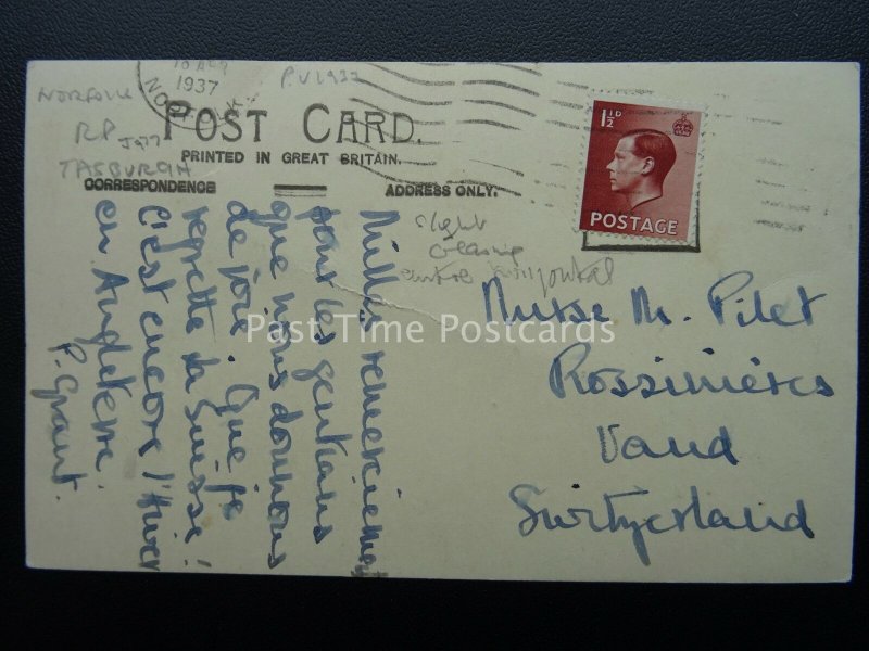 Norfolk TASBURGH Station Road c1930's RP Postcard