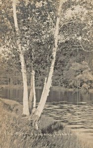 LISBON NEW HAMPSHIRE~THE AMMONOOSUC RIVER~1910s REAL PHOTO POSTCARD